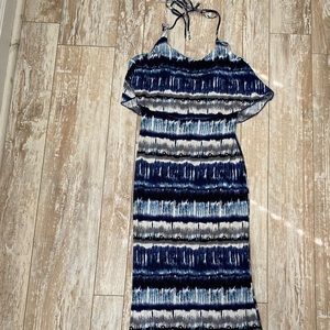 Long maxi tie die dress